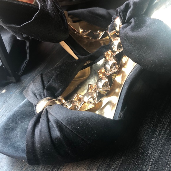 MARCIANO satin tie up heels sz5 1/2 - Picture 5 of 5